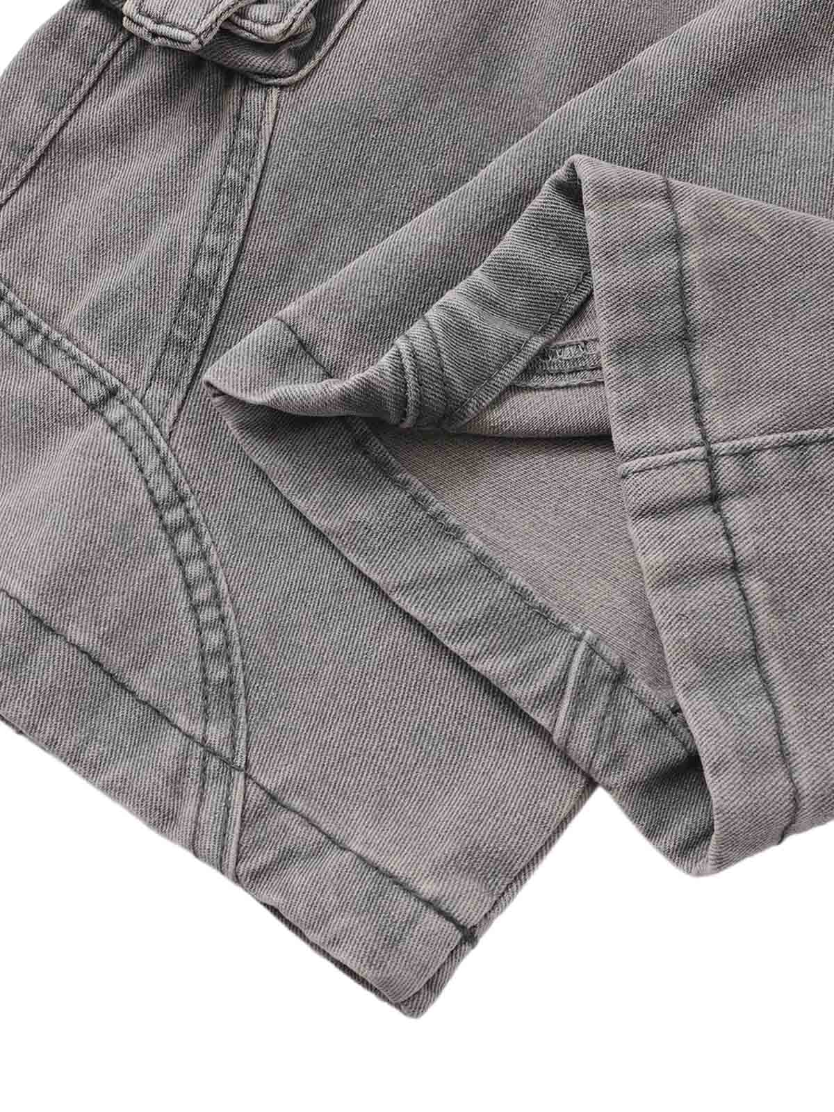 Washed Multi-Pocket Cargo Jeans