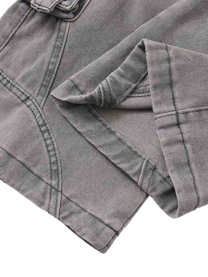 Washed Multi-Pocket Cargo Jeans