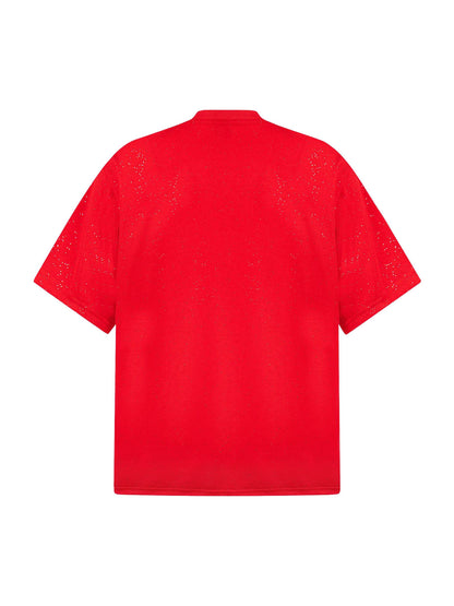 Retro Heavy Starry Sky Print Font Design Short-sleeved T-shirt