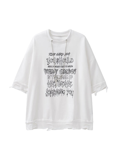 Thesupermade – Oversize-T-Shirt mit Kettendekor – 2278