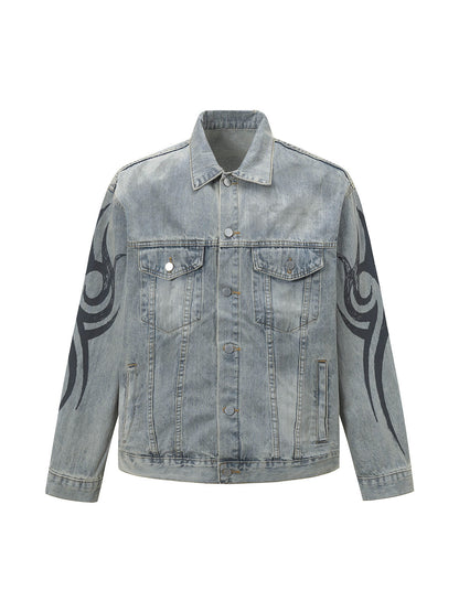 Totem-Jeansjacke im Retro-Waschstil