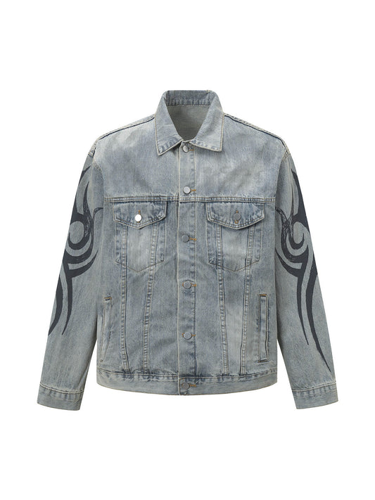 Totem-Jeansjacke im Retro-Waschstil