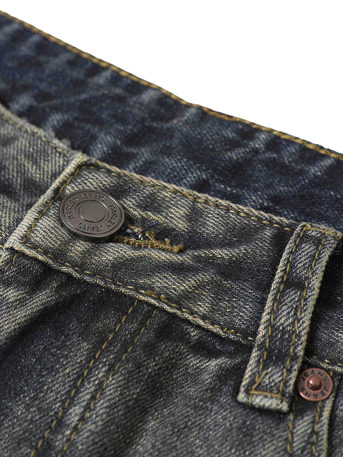 Washed Dirty-Dye Straight Jeans - 2352
