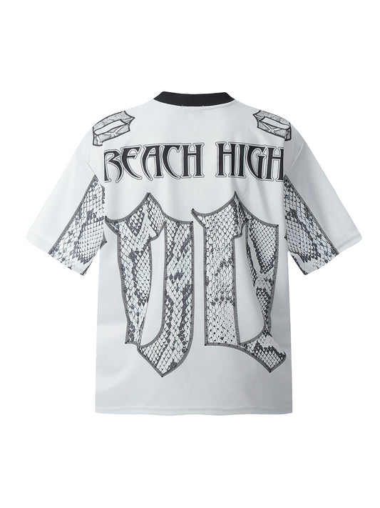 T-Shirt im Jersey-Stil mit Schlangenmuster