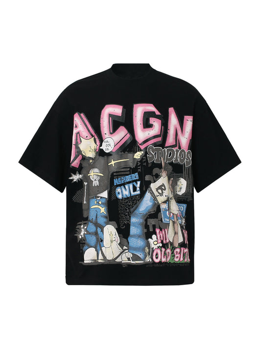 Grafik-T-Shirt mit auffälligem Streetwear-Design