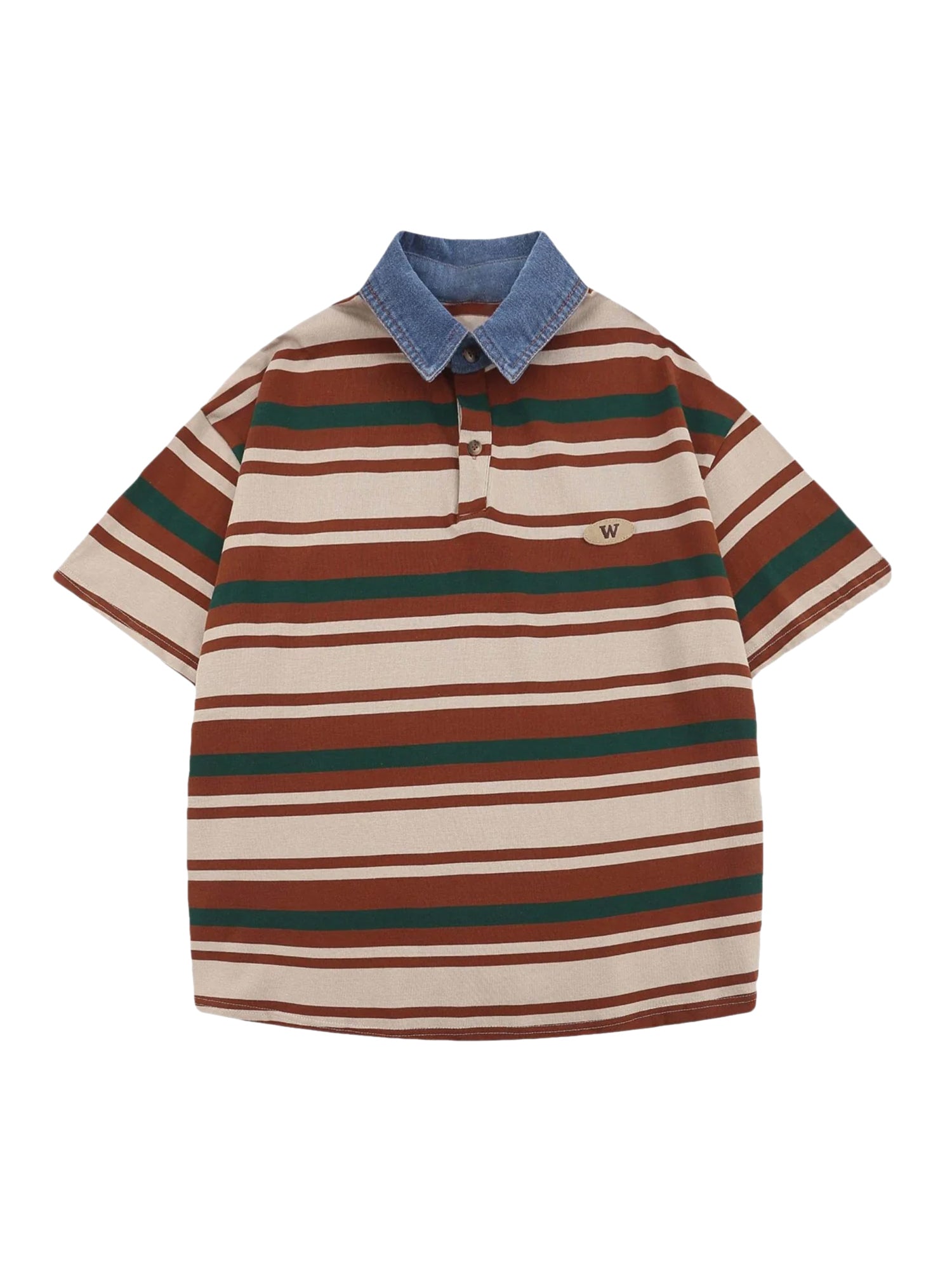 Thesupermade Vintage-Poloshirt mit Streifen – 2165 