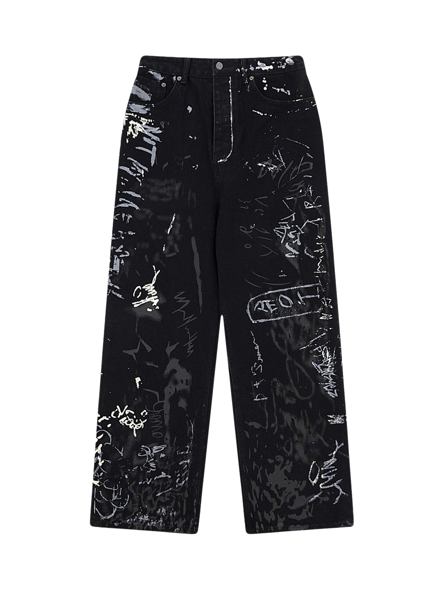 Thesupermade Jeans mit amerikanischem Graffiti-Buchstabendruck – 1914 