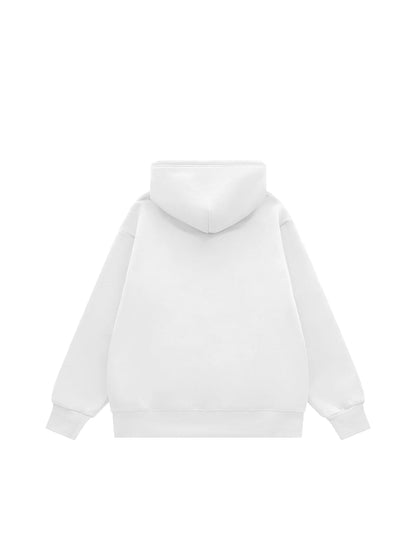 Thesupermade Letter Graphics Fleece Hoodie