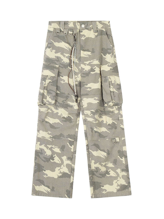 Thesupermade Camouflage-Cargohose mit mehreren Taschen