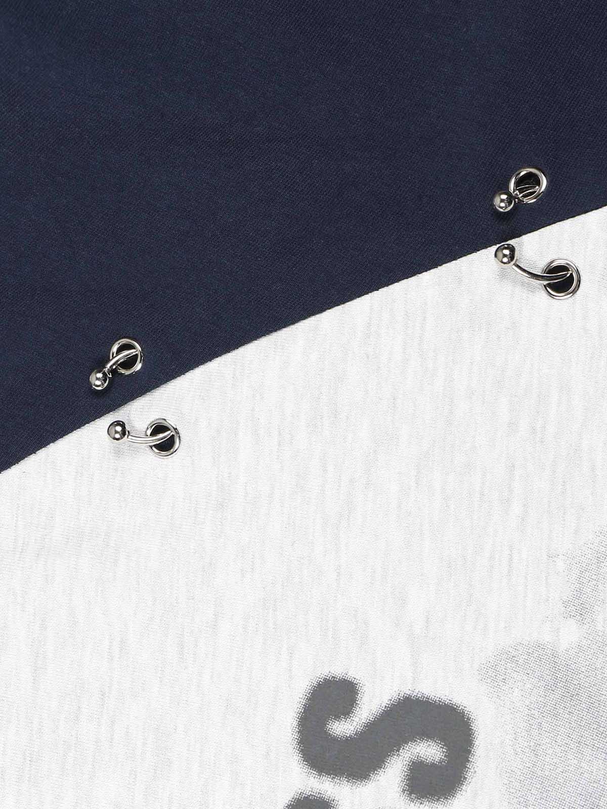 Thesupermade – Langärmliges T-Shirt mit Splatter-Ösen und Nieten