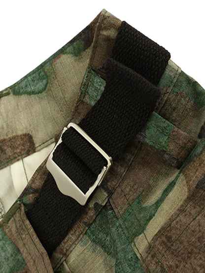 Camouflage Adjustable Belt Cargo Pants