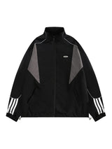 Thesupermade – Trainingsjacke mit Patchwork in Kontrastfarbe 