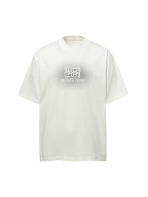 Washed  Patch Embroidery T-shirt