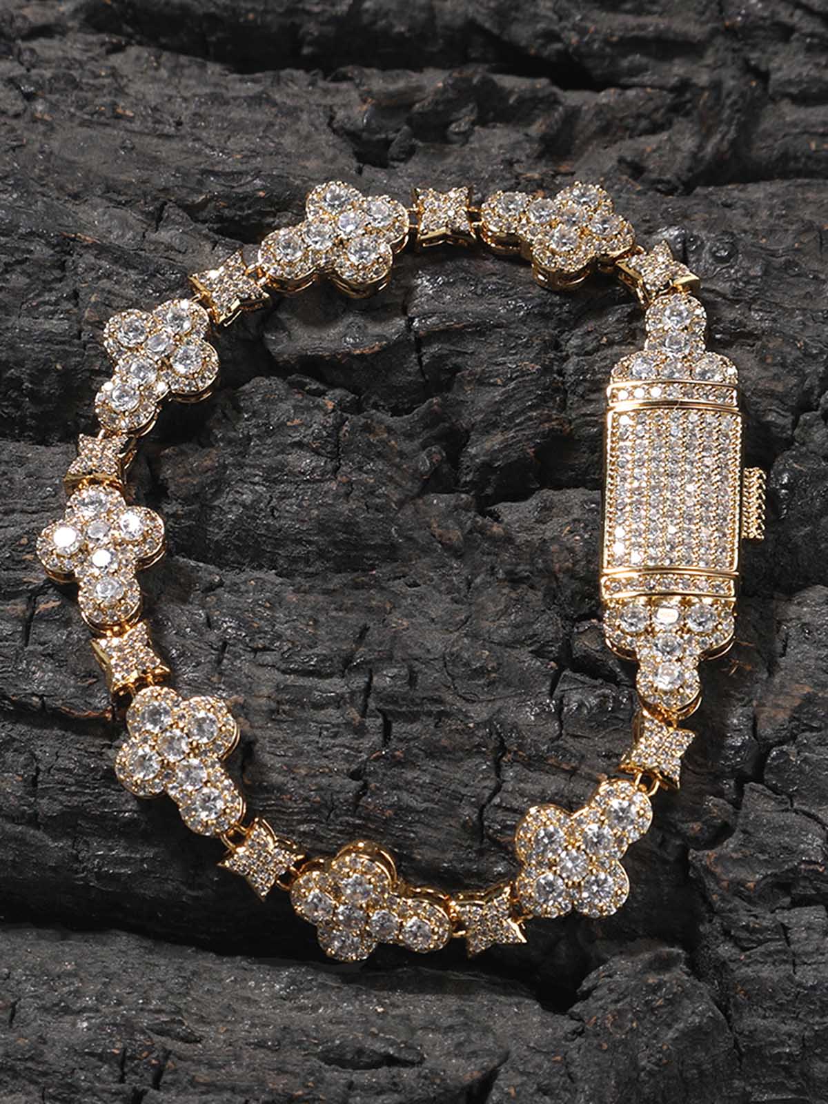 Zirkonia Evil Eye Kreuz Armband