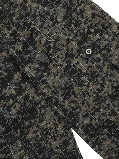Thesupermade Ripped Camouflage Multi-Pocket Cargo Pants