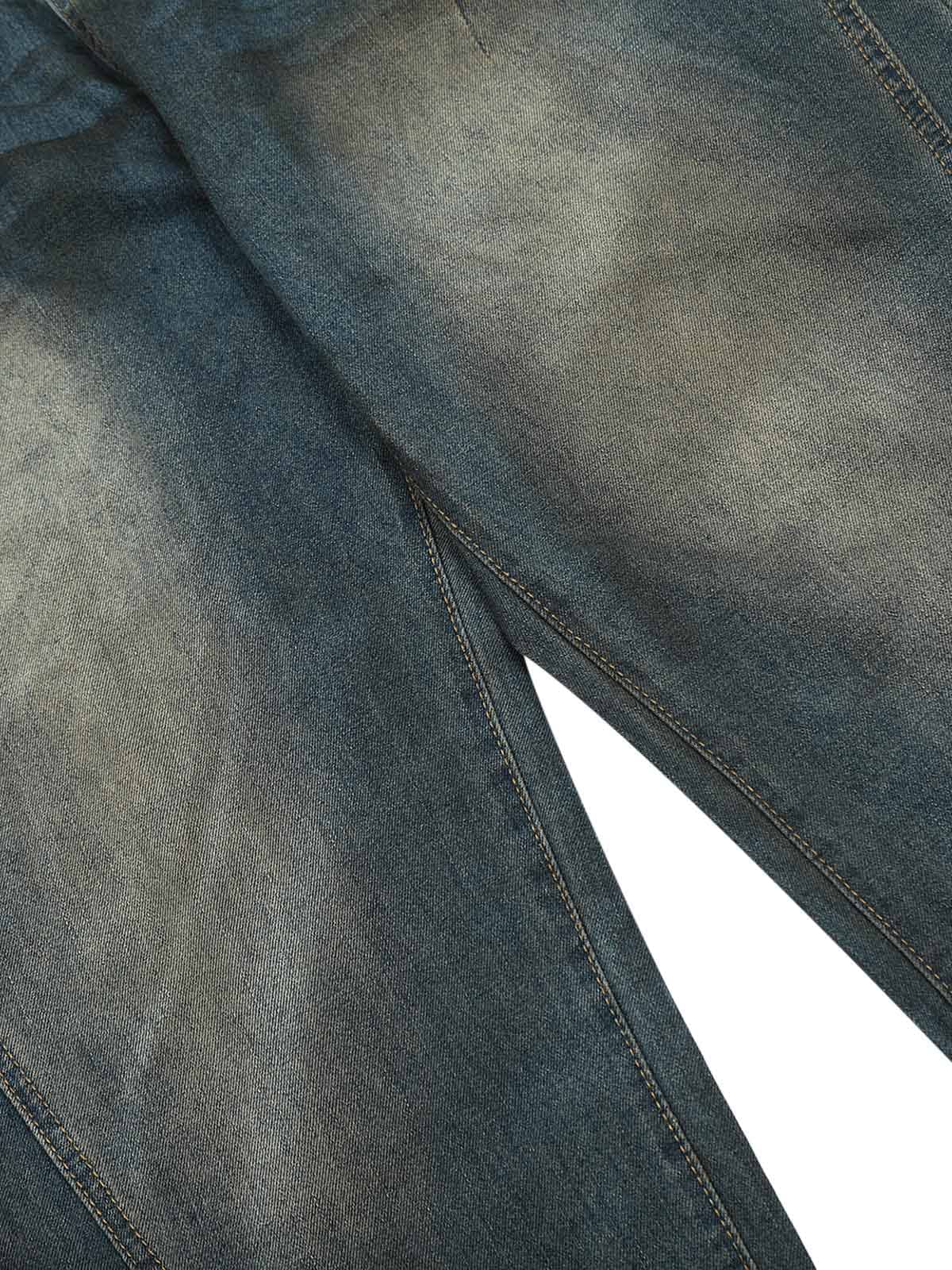 Dirty Dye Washed Straight Jeans