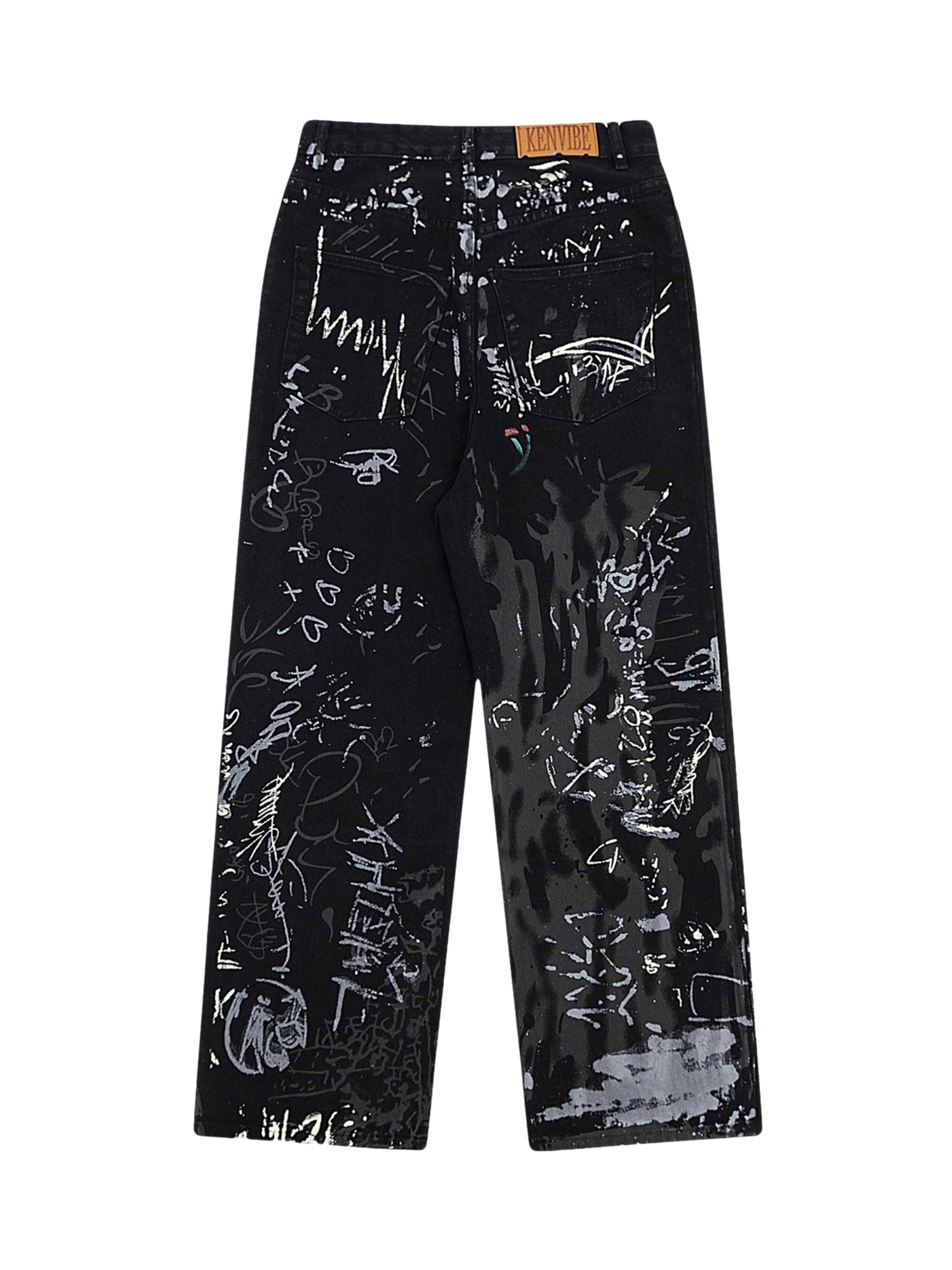 Thesupermade Jeans mit amerikanischem Graffiti-Buchstabendruck – 1914 