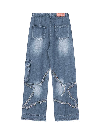 Thesupermade Patch Embroidered Straight-leg Jeans - 1572