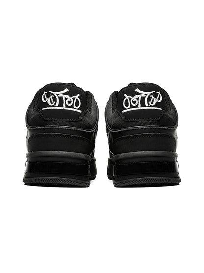 Dark Embroidered Letters Skate Shoes