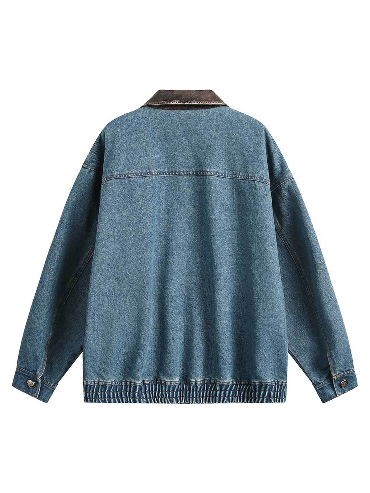 Arbeitsjacke aus schwerem, gewaschenem Denim