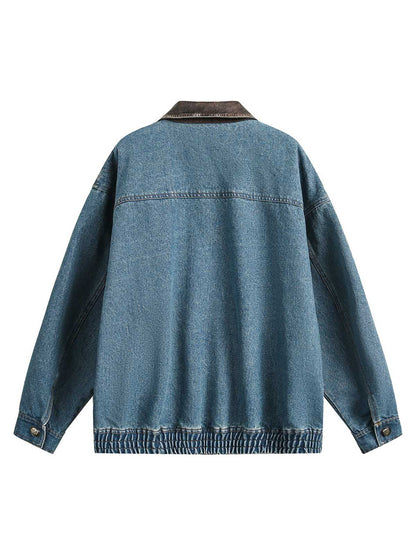 Arbeitsjacke aus schwerem, gewaschenem Denim