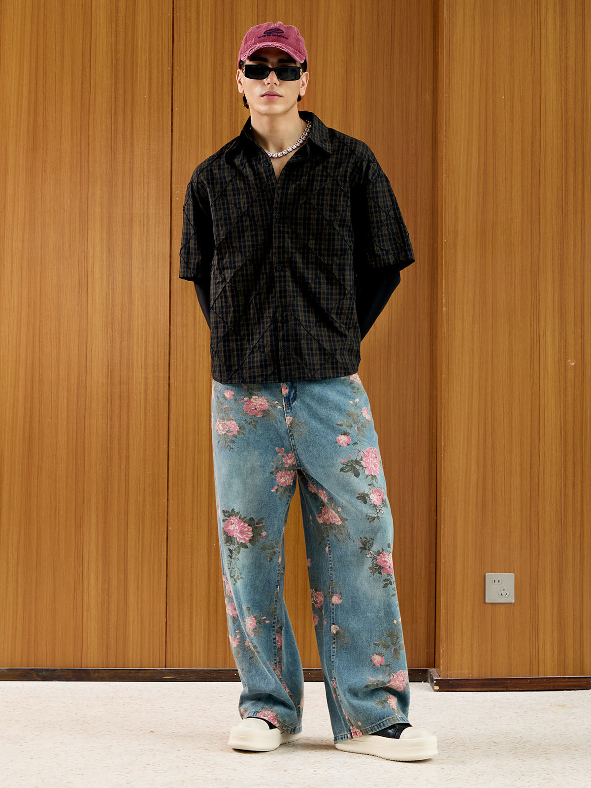 Thesupermade – Baseballkappe aus zerrissenem Denim – 2028 