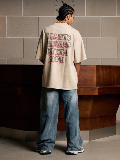 Full Diamond Tooth Pattern T-Shirt - 2258