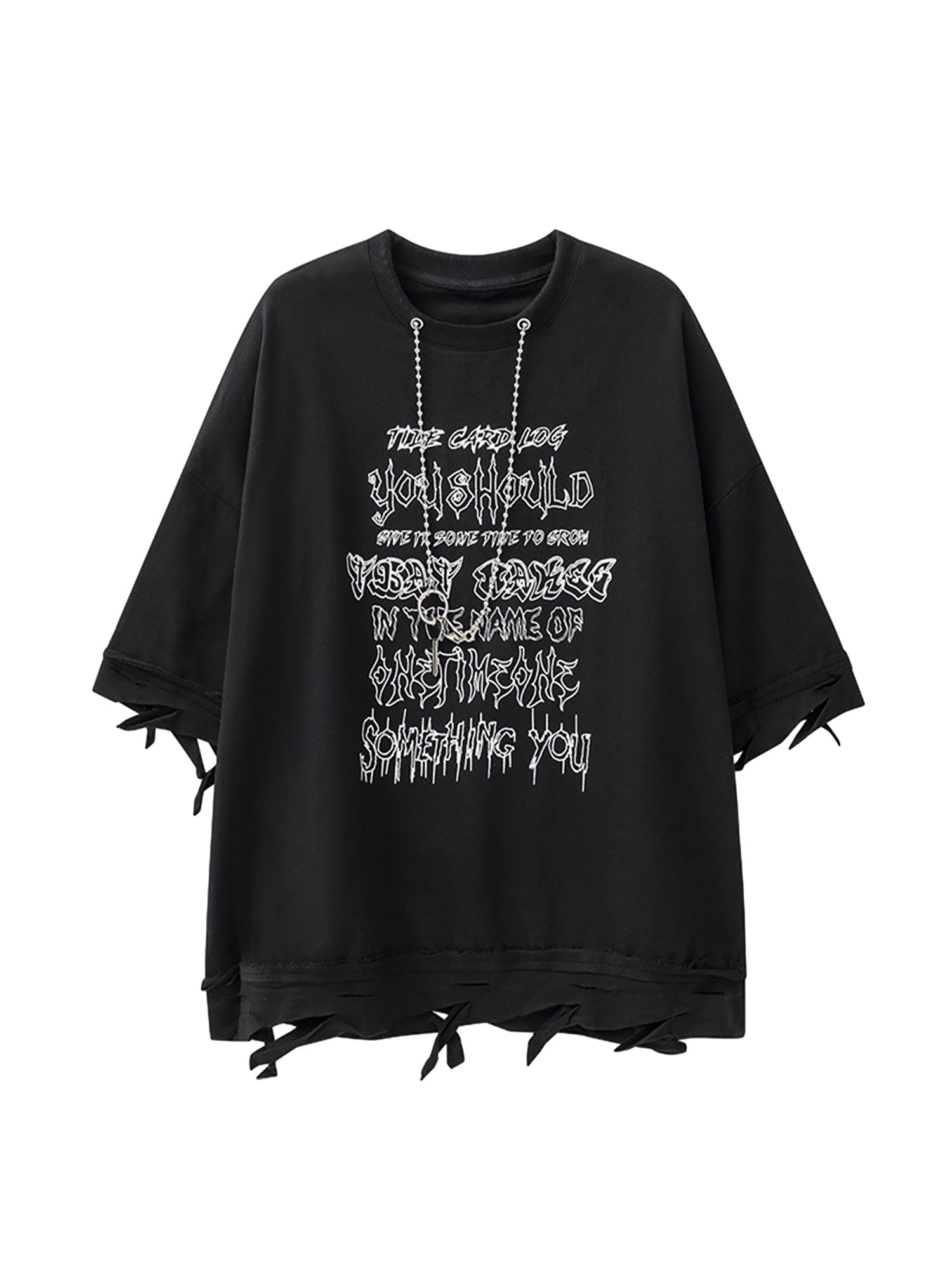 Thesupermade – Oversize-T-Shirt mit Kettendekor – 2278