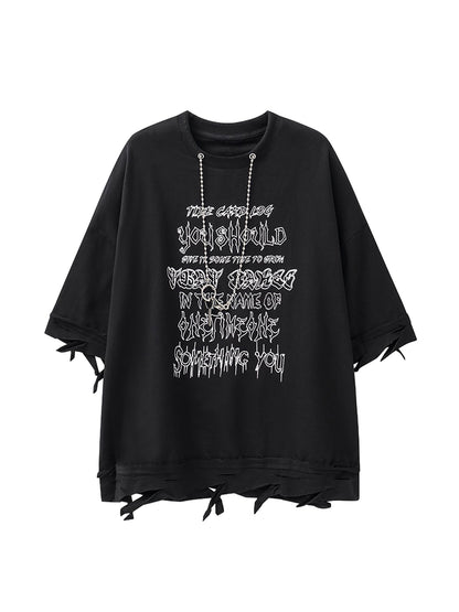 Thesupermade – Oversize-T-Shirt mit Kettendekor – 2278