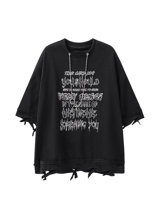 Thesupermade – Oversize-T-Shirt mit Kettendekor – 2278