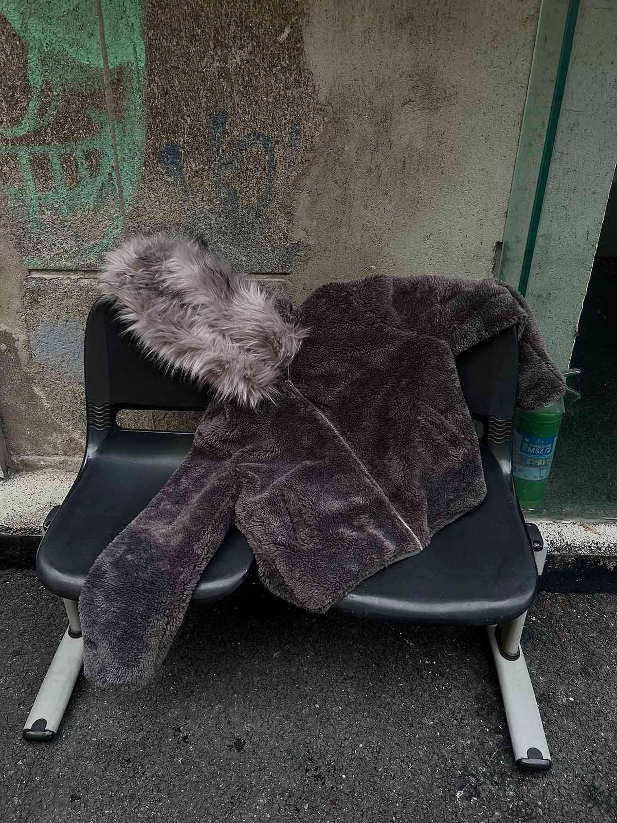 Thesupermade Fur Hooded Quilted Sherpa Jacket - 2304