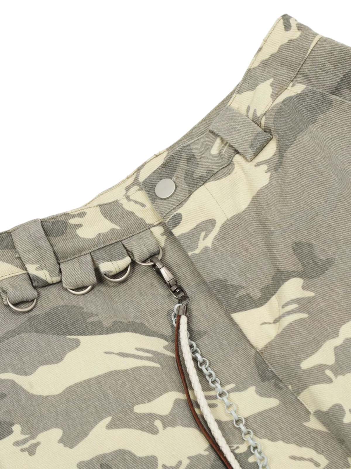 Thesupermade Camouflage-Cargohose mit mehreren Taschen
