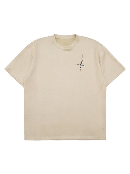 Thesupermade Suede Gothic Font Street Rap T-Shirt