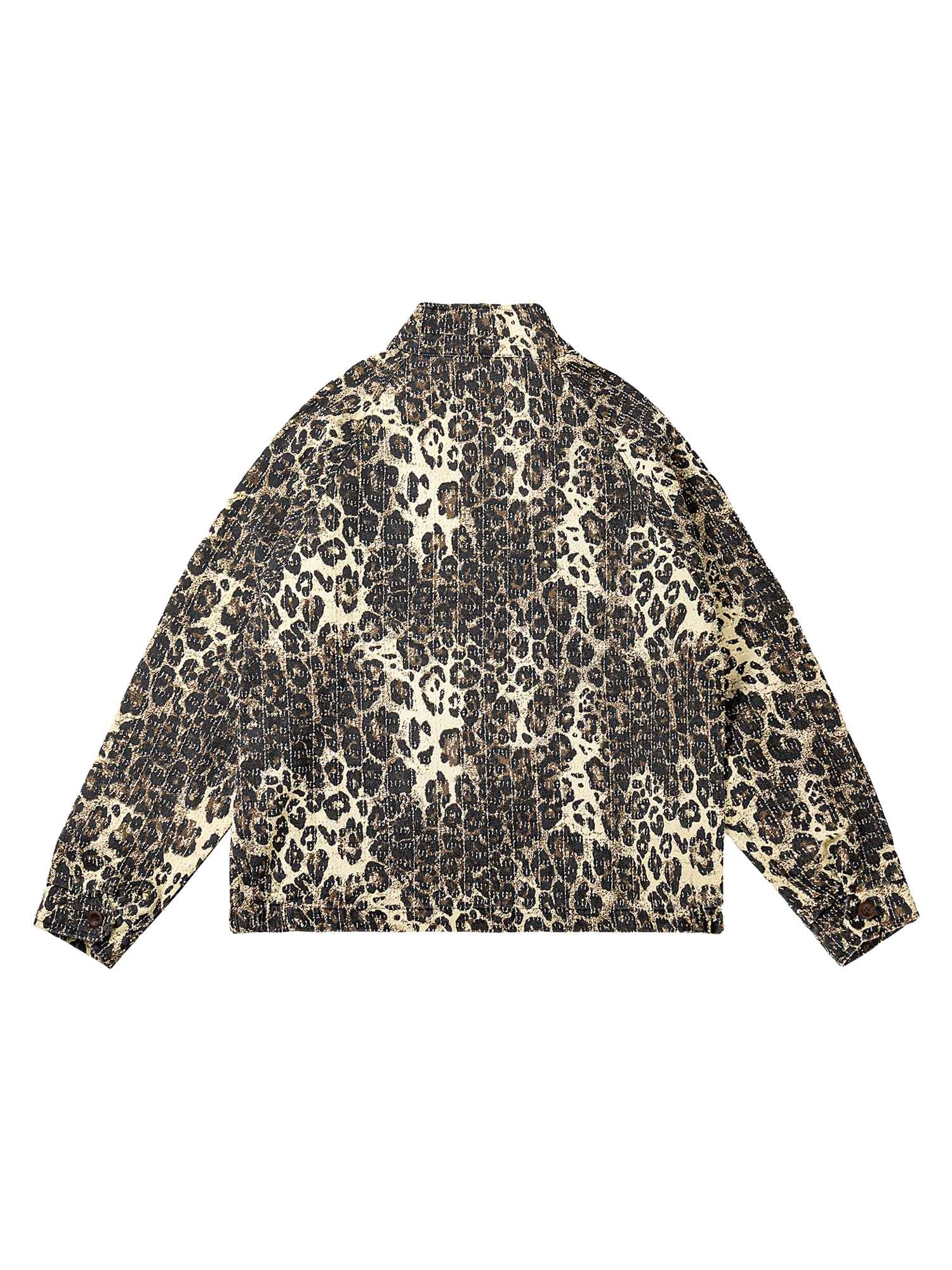 Thesupermade Jeansjacke im Retro-Leopardenmuster