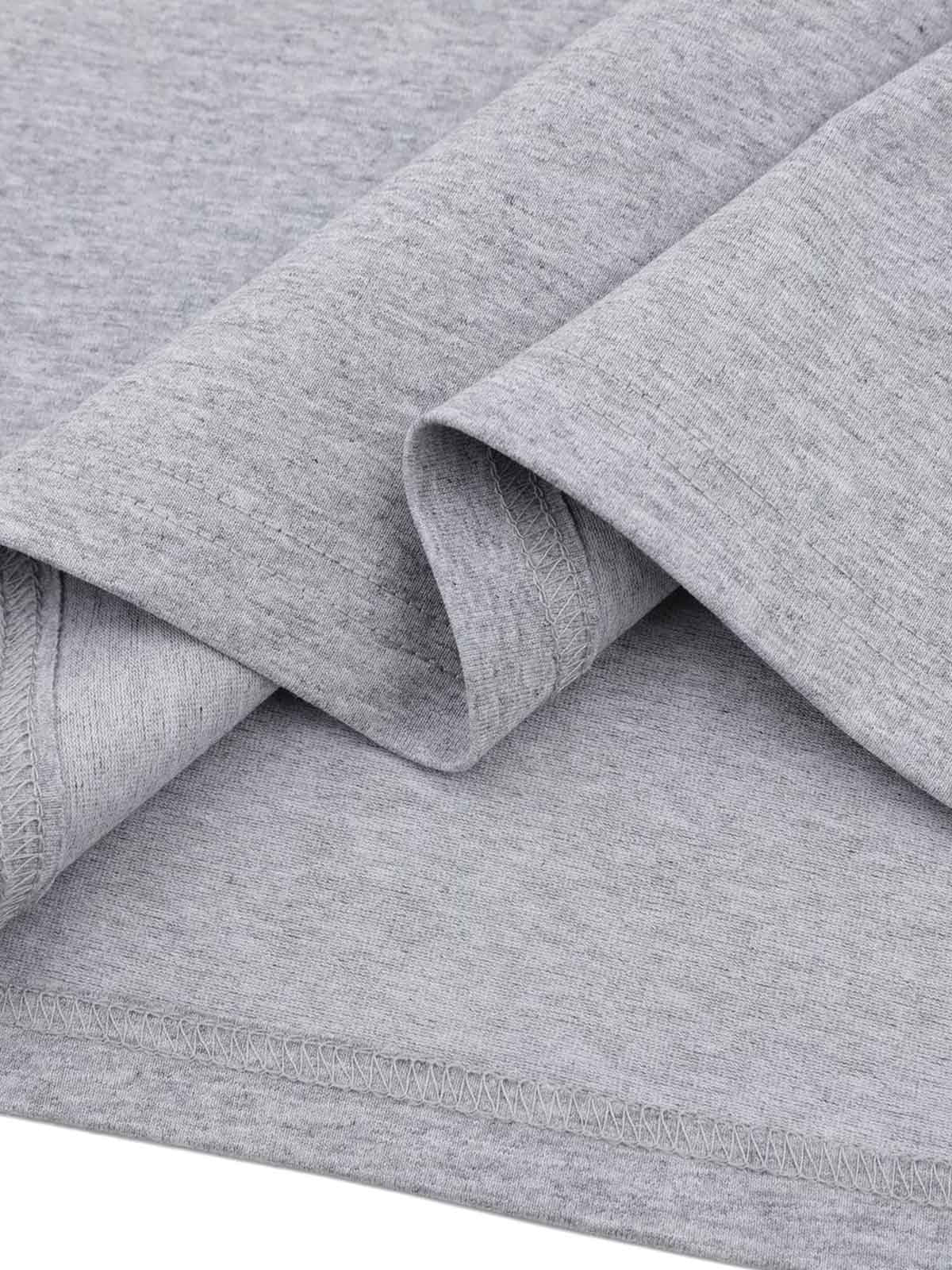 Retro Contrast Color Embroidered Letter T-shirt