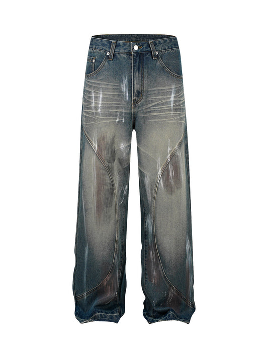 Thesupermade – High Street – Hip-Hop-Jeans im Used-Look 