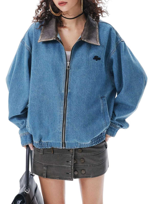 Arbeitsjacke aus schwerem, gewaschenem Denim