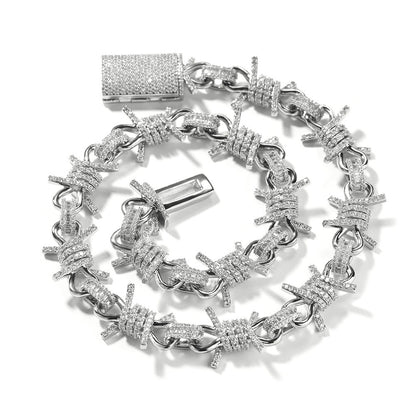 Knoten-Hotfix-Strassarmband im Punk-Stil