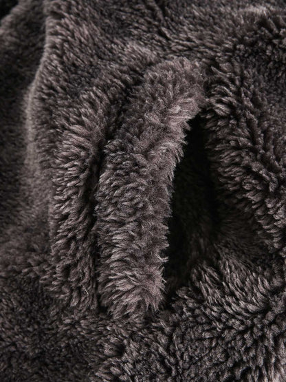 Thesupermade Fur Hooded Quilted Sherpa Jacket - 2304
