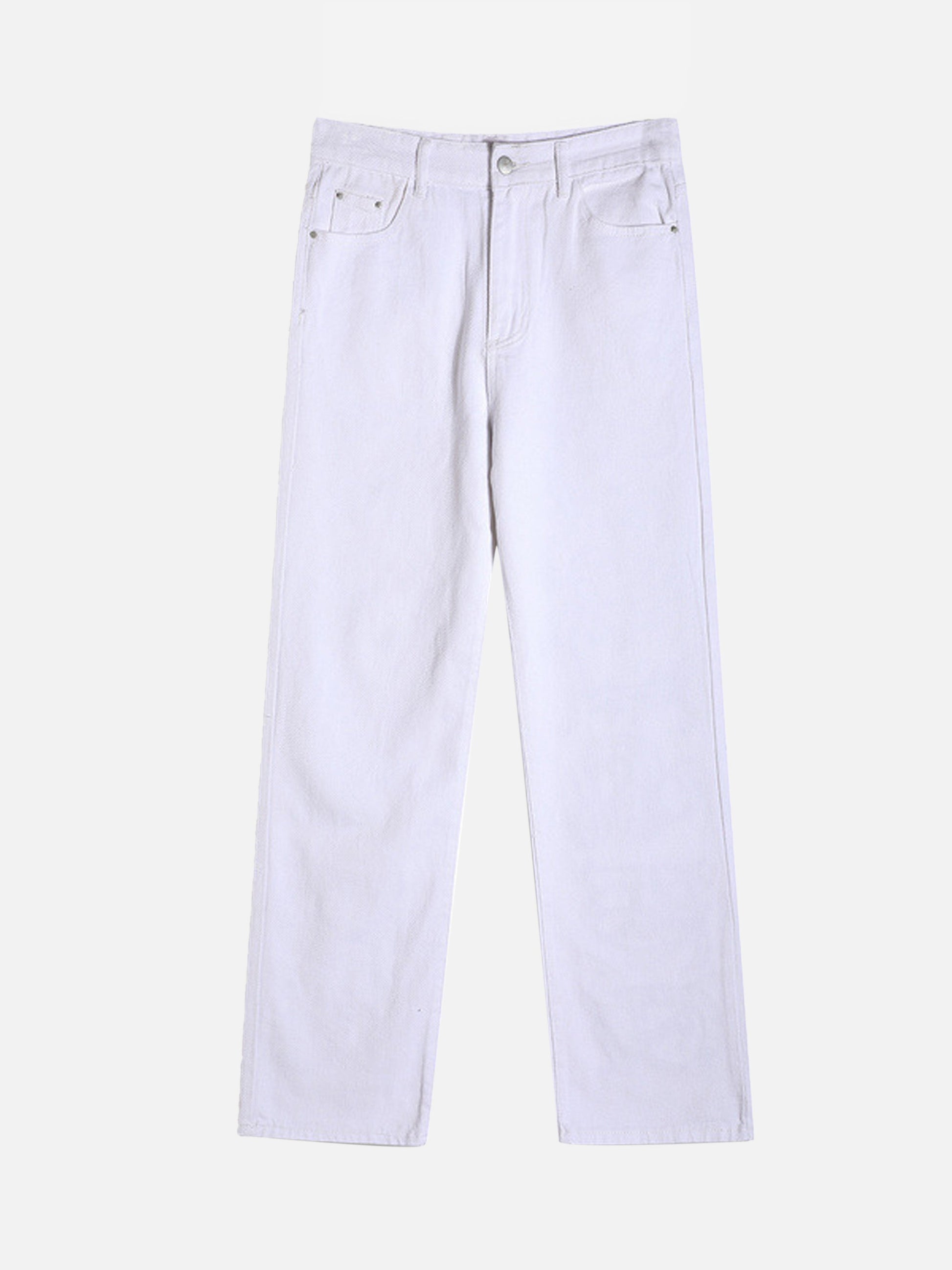 Thesupermade Burning Text Embroidered Letters Jeans -1478