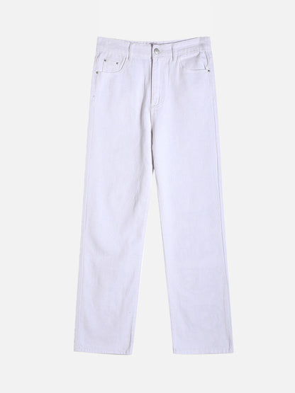 Thesupermade Burning Text Embroidered Letters Jeans -1478