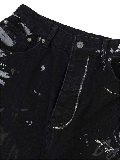 Thesupermade Jeans mit amerikanischem Graffiti-Buchstabendruck – 1914 