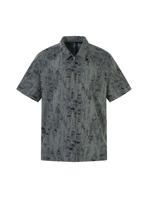 Distressed Ripped Short Sleeve Shirt