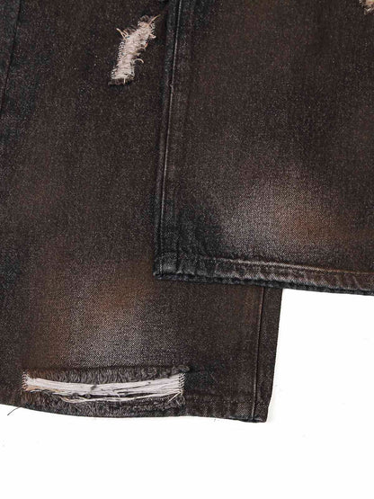 Thesupermade Washed Ripped Baggy Jeans