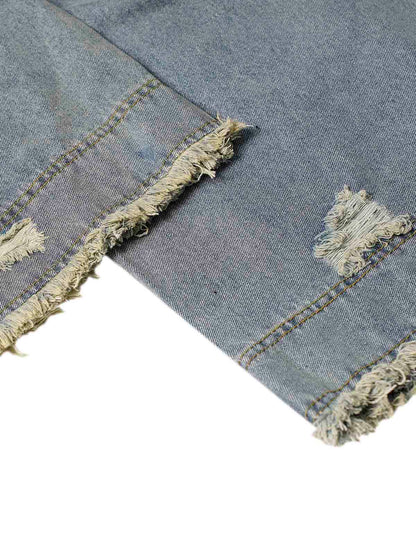 Thesupermade – Verwaschene, zerrissene Baggy-Jeans 