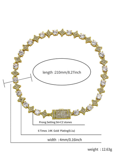 Zircon Star Chian Necklace