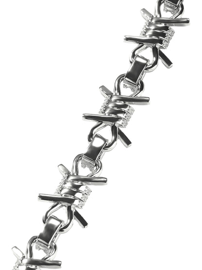 Knoten-Hotfix-Strassarmband im Punk-Stil