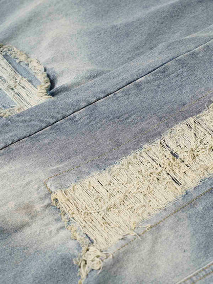 Thesupermade Washed Ripped Baggy Jeans