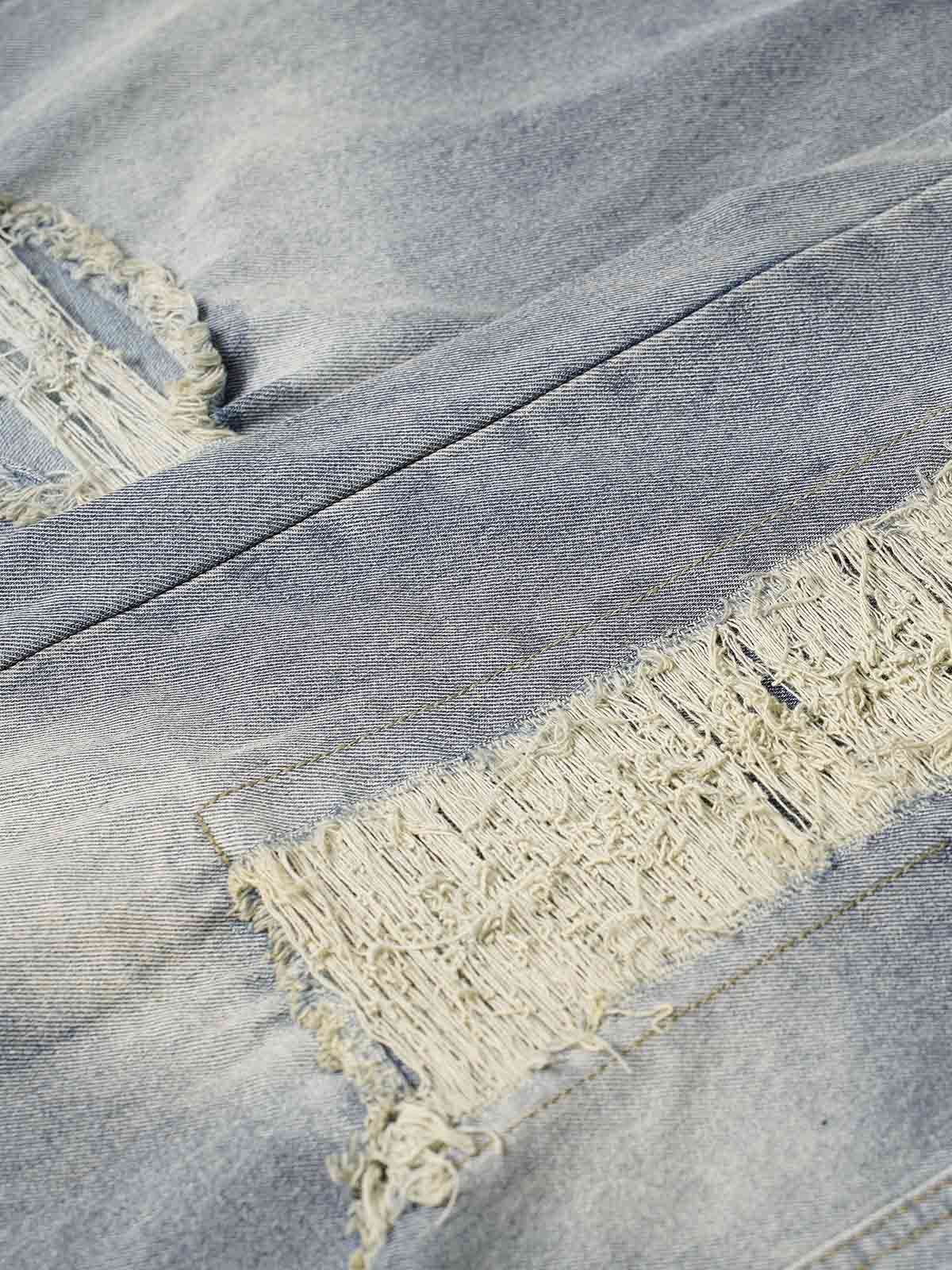 Thesupermade – Verwaschene, zerrissene Baggy-Jeans 