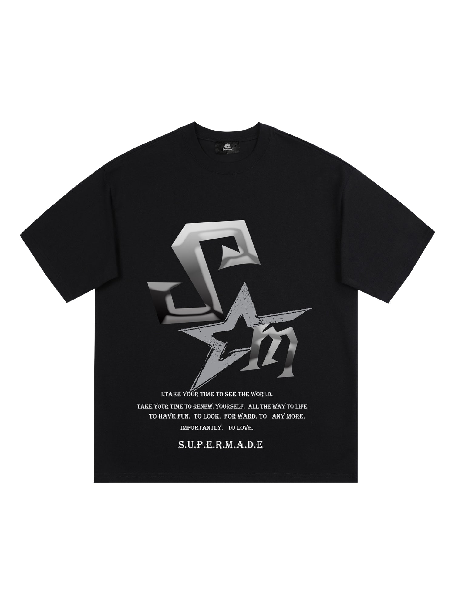T-Shirt mit Logo-Print von Thesupermad 